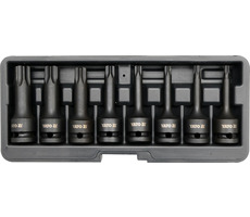 YATO YT-1065 / Sada rázových nástavcov 8 ks / T30-T80 torx / CrMo