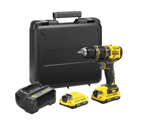 Stanley SFMCD721D2K / Aku vŕtačka s príklepom / 18V / 2.100 ot-min / 80 Nm / 2x 2.0Ah