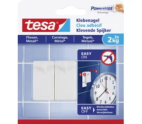Tesa Powerstrips® 77762 Nalepovací klinec na dlažbu a kov / Nosnosť 2 kg