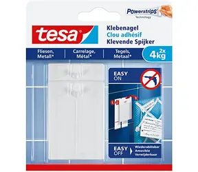 Tesa Powerstrips® 77766 Nalepovací klinec na dlažbu a kov / Nosnosť 4 kg