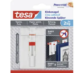 Tesa Powerstrips® 77777 Nalepovací klinec na tapety a omietku / Nosnosť 2 kg