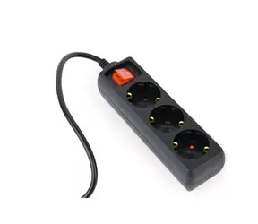 Gembird EG-PSU3-01 čierna / UPS zásuvka / 3 zásuvky + vypínač / 230V-16A / 0.6m