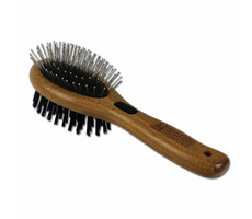 Bamboo Groom Veľká kefa kombinovaná so štetinami a nerezovými hrotmi