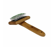 Bamboo Groom Malá jemná kefa s nerezovými hrotmi / Finišák