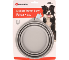 Flamingo Cestovná miska silikónová šedá 1000 ml