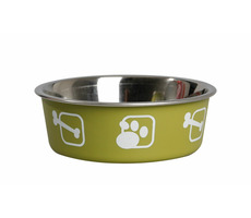 Karlie Miska nerezová s plastovým opláštením zelená 14cm 450ml