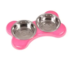 Karlie-Flamingo KOST 2x1500ml ružová / Miska nerez / 49x30x10cm