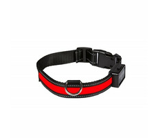 Num&#39;axes Svietiaci obojok červená - Veľkosť S