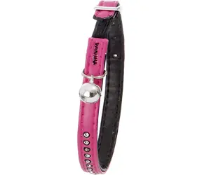 Flamingo ALP Obojok pre psov s rolničkou Monte Carlo ružová - 30x1cm