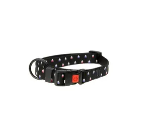 Karlie ASP Mix&amp;Match Obojok čierna motív Trojuholník - veľkosť M 40-55cm 20mm