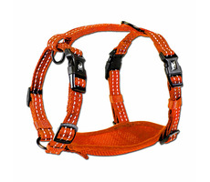 Alcott reflexný postroj pre psov oranžová - veľkosť S