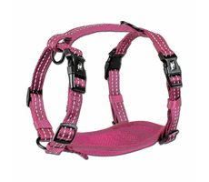 Alcott reflexný postroj pre psov ružová - veľkosť M