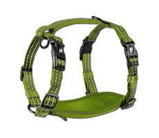 Alcott Reflexný postroj pre psov zelená - veľkosť M