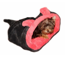 Marysa MYŠIAK pelech 2v1 pre šteniatka &amp; mačiatka červená-čierna