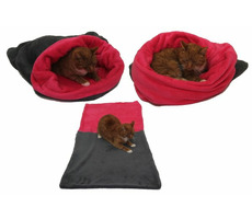 Marysa pelech 3v1 pre mačky šedá-tmavo ružová - veľkosť XL