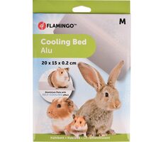 Flamingo chladiaca hliníková podložka pre hlodavce veľ. M / 20x15x0.2cm