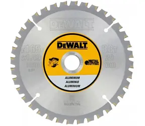 DeWalt DT1911 / Pílový kotúč pre aku píly / Priemer 165x20 mm / Šírka rezu 1.49 mm / Počet zubov 36