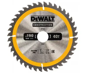 DeWalt DT1945 / Pílový kotúč pre píly / Priemer 190x30 mm / Šírka rezu 2.6 mm / Počet zubov 40