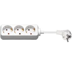 MicroConnect Predlžovacia šnúra 3 zásuvky 3M biela