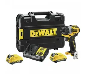 DeWalt DCF601D2 / Aku rázový uťahovák / 12V / Upínanie: 1/4" / 1100 ot-min / 8 Nm / 2x 2Ah / nabíjačka / kufor