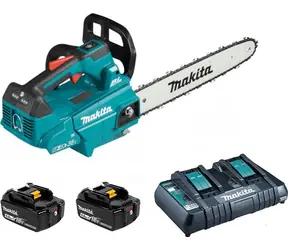Makita DUC356PT2B / Aku reťazová píla / Dĺžka lišty 35 cm / Šírka drážky 1.3 mm / 2x 5.0 Ah