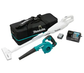 Makita CLX245SAX1/ Aku ofukovač UB100 &amp; vysávač CL108FDZW / 12V / 2.0 Ah