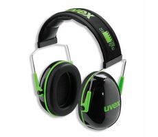 Uvex K1 2600001 čierna-zelená / Mušľové chrániče / náhlavný oblúk / SNR: 28 dB
