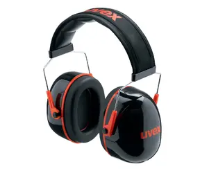 Uvex K3 2600003 čierna-červená / Mušľové chrániče / náhlavný oblúk / SNR: 33 dB