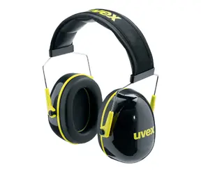 Uvex K2 2600002 čierna-žltá / Mušľové chrániče / náhlavný oblúk / SNR: 32 dB