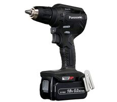 Panasonic EY1DD1J18D32 čierna / aku vŕtačka / 18V / 2x5.0Ah / 1800 ot-min / 50Nm