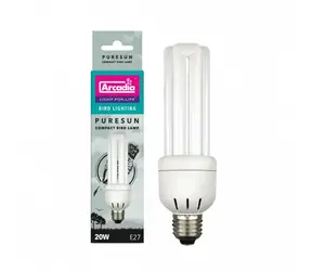Arcadia PureSun Bird Lamp Compact 20W/15 cm / Kompaktná žiarovka vhodná pre všetky druhy vtákov