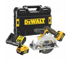 DEWALT DCS512P2 / Aku Kotúčová píla / 18V / 2x 5Ah / Priemer 140 mm / Hĺbka rezu 47 mm / 3.600 ot-min / bez Aku