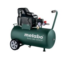 Metabo BASIC 280-50 W OF / Bezolejový kompresor / 1700W / 50L / Tlak 8 bar / 140 l/min