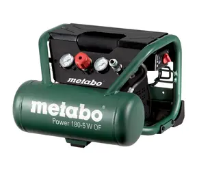 Metabo POWER 180-5 W OF / Bezolejový kompresor / 1100W / 5L / Tlak 8 bar / 90 l/min