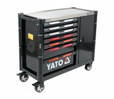 YATO YT-09033 Skrinka dielenská pojazdná prázdna 7 zásuviek + úložisko / 1100x990x480mm
