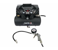 YATO YT-23242 / Bezolejový aku kompresor / 800W / 6L / Tlak 8 bar / 98 L za minútu / 18V