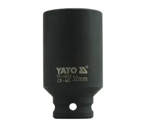 YATO YT-1052 / Nadstavec 1/2" rázový šesťhranný hlboký 32 mm / CrMo