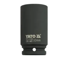 YATO YT-1132 / Nadstavec 3/4" rázový šesťhranný hlboký 32 mm / CrMo
