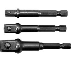 YATO YT-04685 / Sada adaptérov 3ks / HEX 1/4 | 3/8 | 1/2