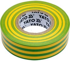 YATO YT-81655 / Izolačná páska elektrikárska PVC 19mm / 20m / žltozelená