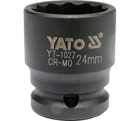 YATO YT-1027 / Nadstavec 1/2" rázový dvanásťhranný 24 mm / CrMo