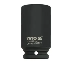 YATO YT-1133 / Nadstavec 3/4" rázový šesťhranný hlboký 33 mm / CrMo