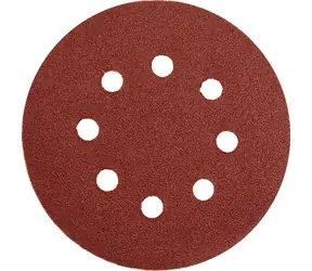 YATO YT-83452 / Brúsny papier s otvormi / Priemer 125 mm / Zrnitosť 60 / Suchý zips / 5 ks