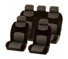 Carpoint Autopoťahy sedadiel na celé vozidlo - Chicago sada 9 dielov - šedé