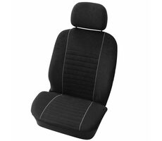 Carpoint Autopoťahy na predné sedadlá - Suede sada 4 diely - čierne / šedé