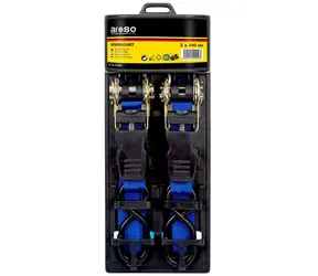 Aroso Popruhy upínacie s račňou a hákmi 2ks 400daN 30mm x 4.9m