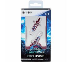Aroso Autožiarovky Light Plus H1 12V 55W P14.5s sada 2ks - svietivosť plus 130%