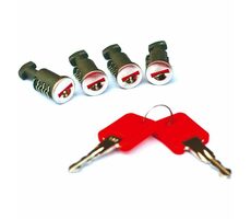 G3 Sada 2ks zámkov a 4ks kľúčov - pre priečniky Pacific (Clop Airflow) / dlhšia verzia zámkov