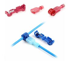 AMiO Káblová odbočka červená / rýchlospojka Typ-T / pre vodiče 0.5-1mm2 / 10A - sada 5ks 