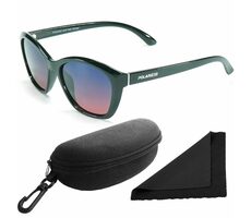 Polarized Okuliare slnečné 206 - obrúčky čierne - sklá modro-ružové / polarizačné sklá / púzdro a utierka
